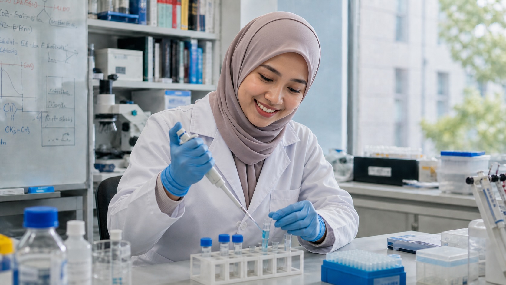 A postdoctoral researcher reviewing documents before accepting a research position in Japan