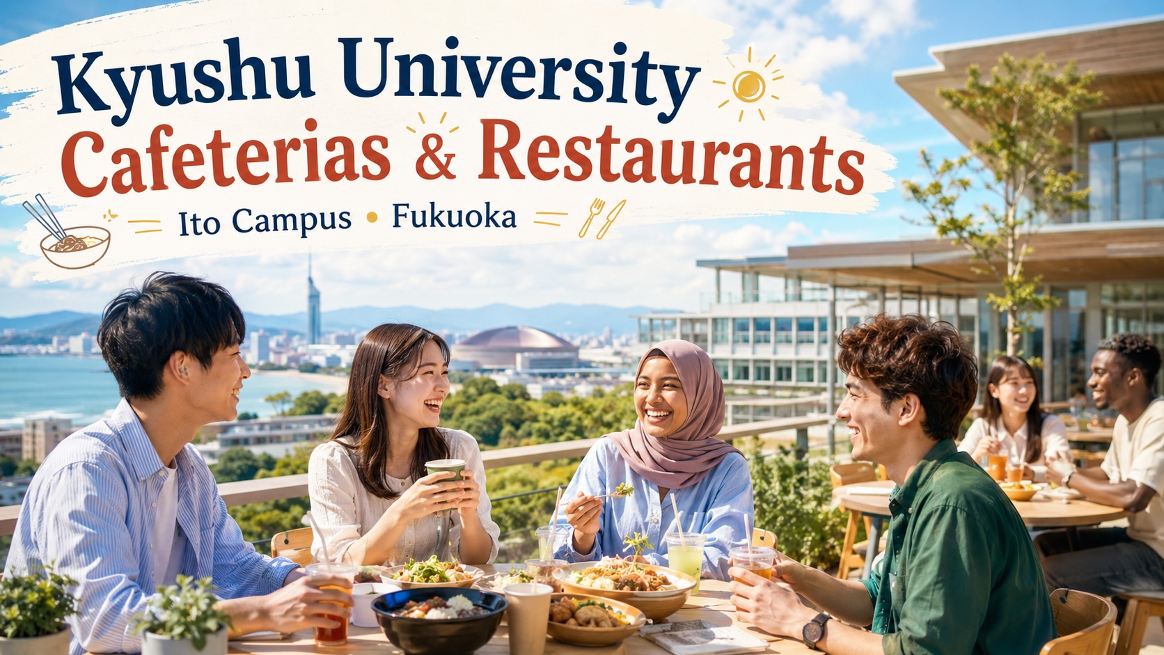 Kyushu University students eating around Ito Campus with Fukuoka and Itoshima food culture nearby