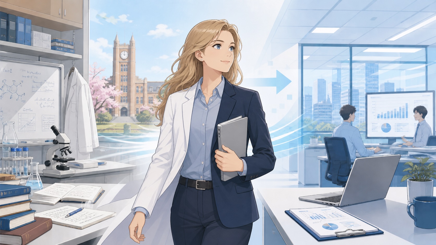 A researcher preparing to transition from academia to an industry role in Japan