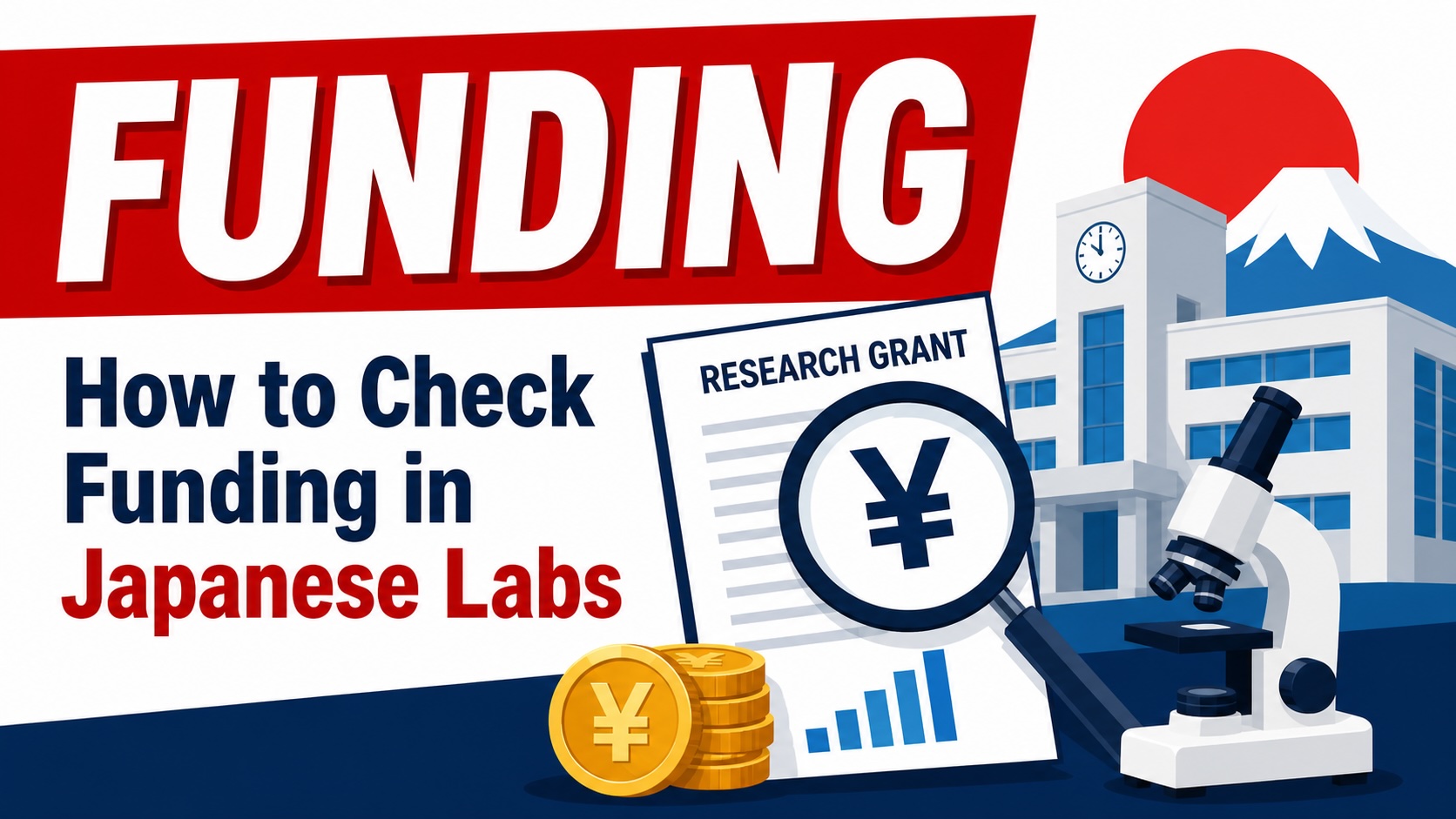 An international student checking Japanese laboratory funding and scholarship information before contacting a professor