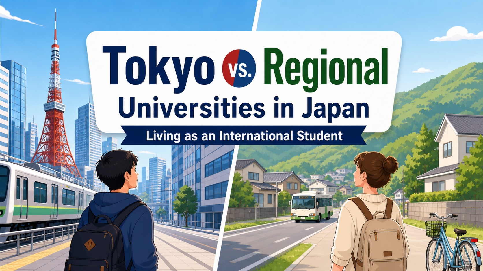 An international student comparing Tokyo and a regional university city in Japan
